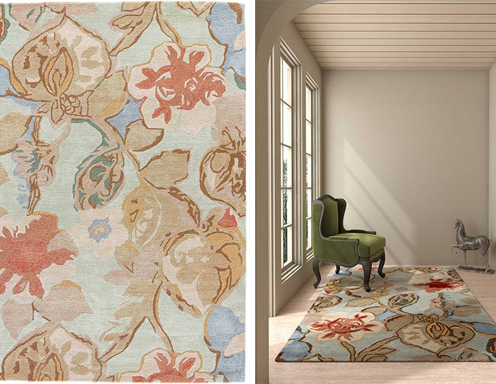 Taq-113 Aqua Foam/Aqua Foam Hand Tufted Rug