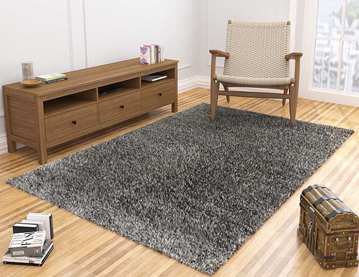 check rugs pile height for your living room