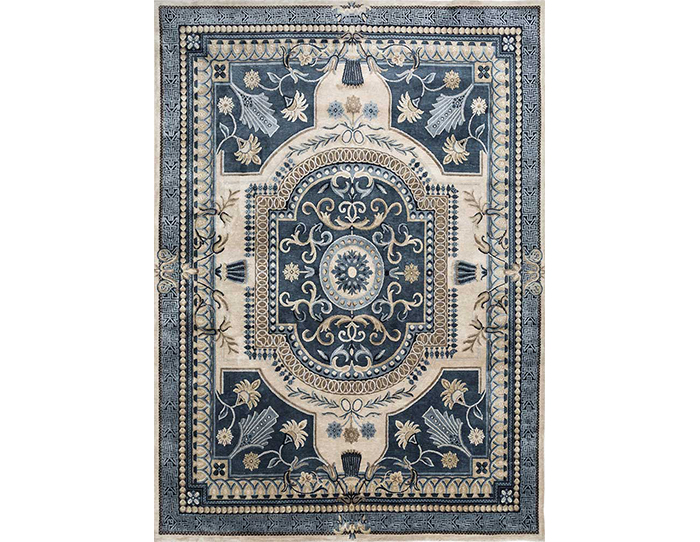 Cashew/Light Ivory Hand Knotted Rug