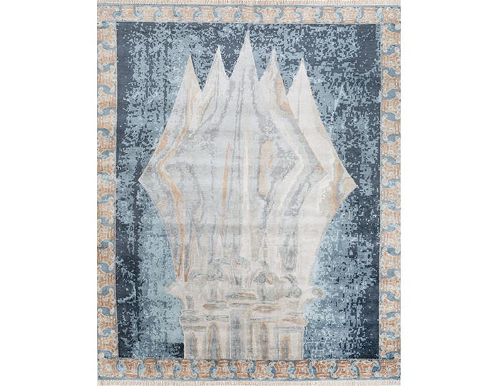 Indigo Blue/Indigo Blue Hand Knotted Rug