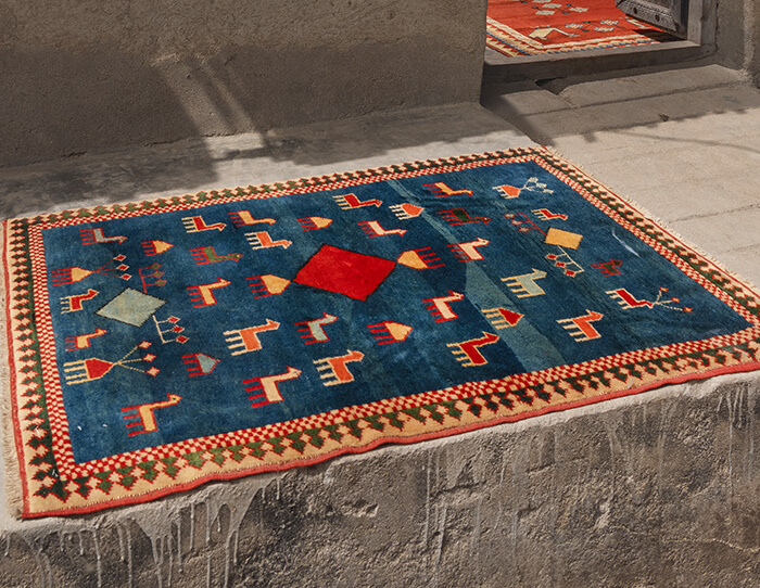 Dark Denim Hand Knotted Rug