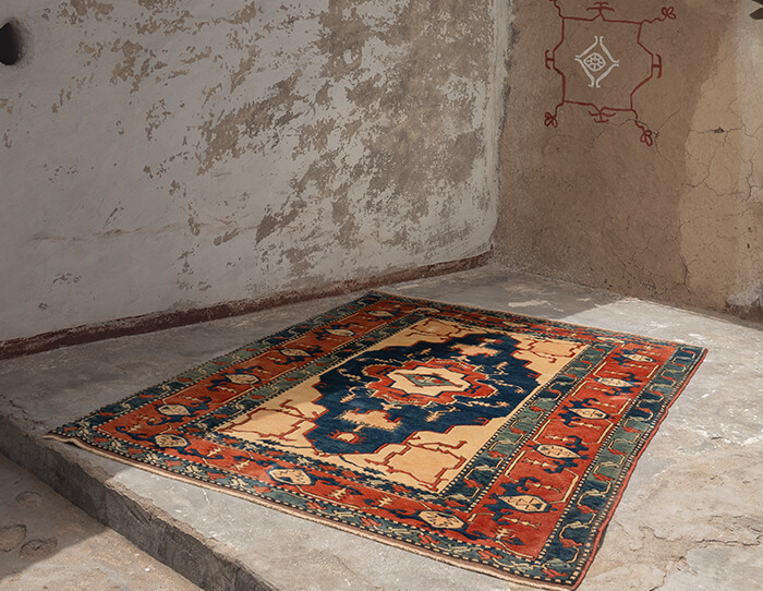 Sunflower Red Hand Knotted Rug Online